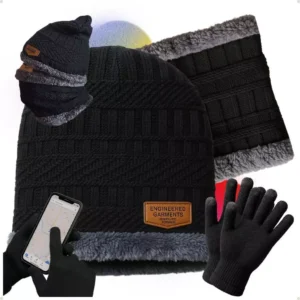 KIt de Gorro + Luva + Protetor de Pescoço